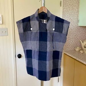 Amazing Vintage 1980s Louis Feraud Plaid Top